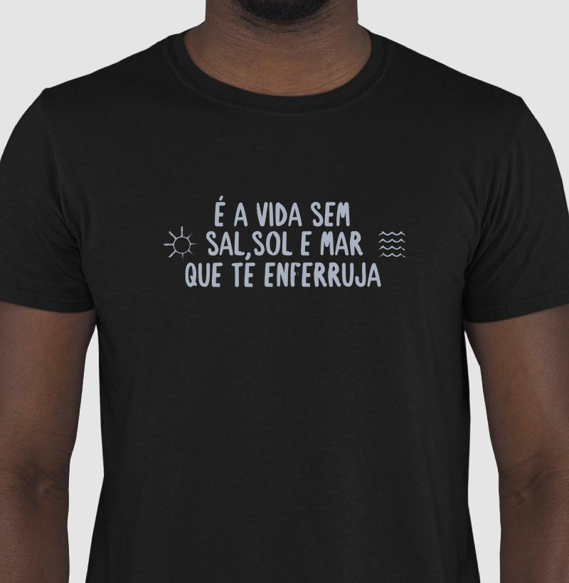 Camiseta Sol, Sal e Mar