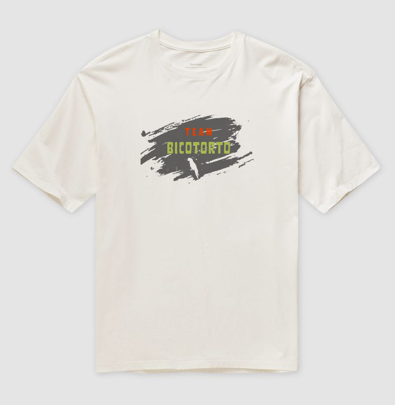 Camiseta Oversized - Frase Team Bico Torto