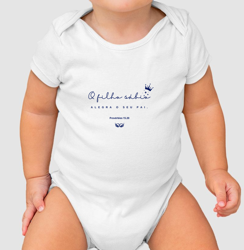 Body Baby O filho sábio alegra seu pai.