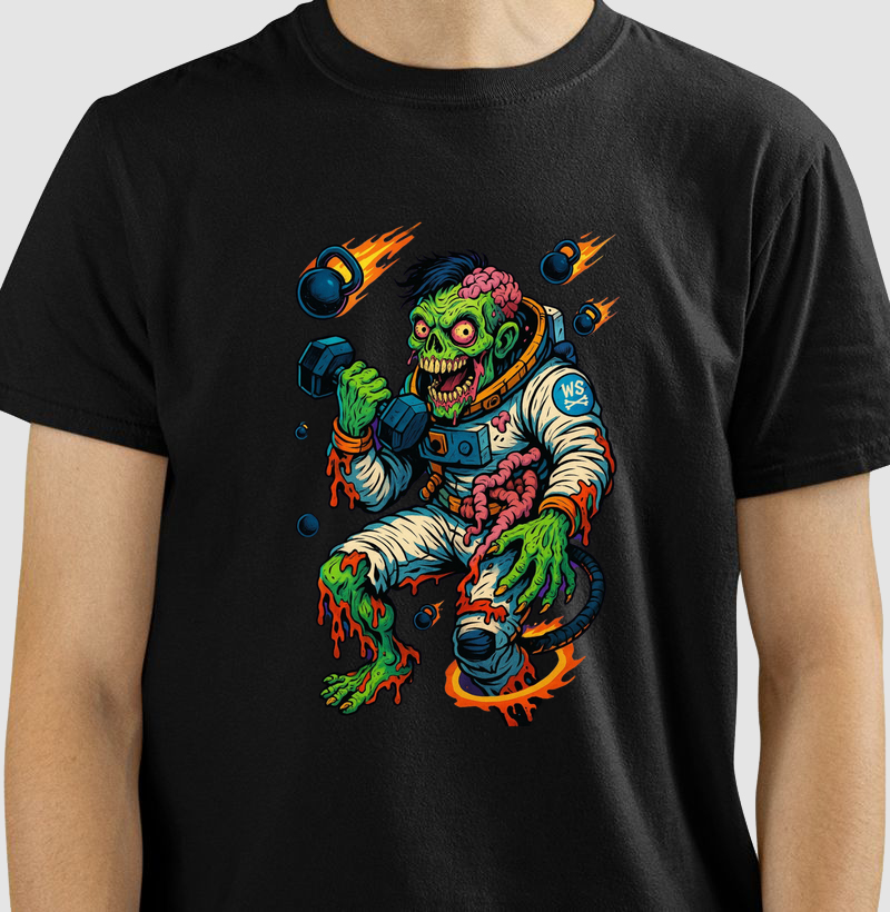 Camiseta Wodskull Astronauta Zumbi