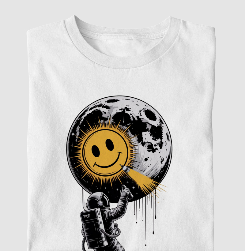 Camiseta "Grafiteiro Cósmico" - O Sol na Lua