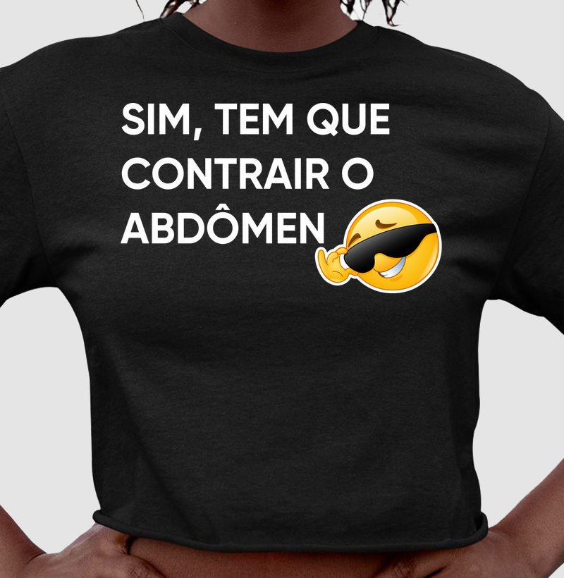 Sim, tem que contrair o abdômen