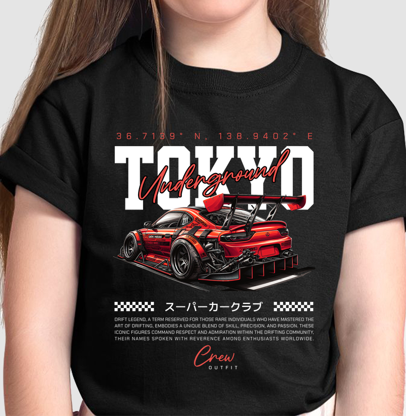 Camiseta Infantil - Tokyo Underground Drift