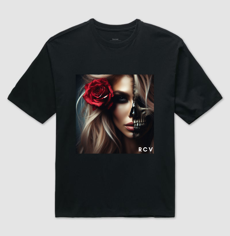 Camiseta RCV Rosa Caveira Nigth