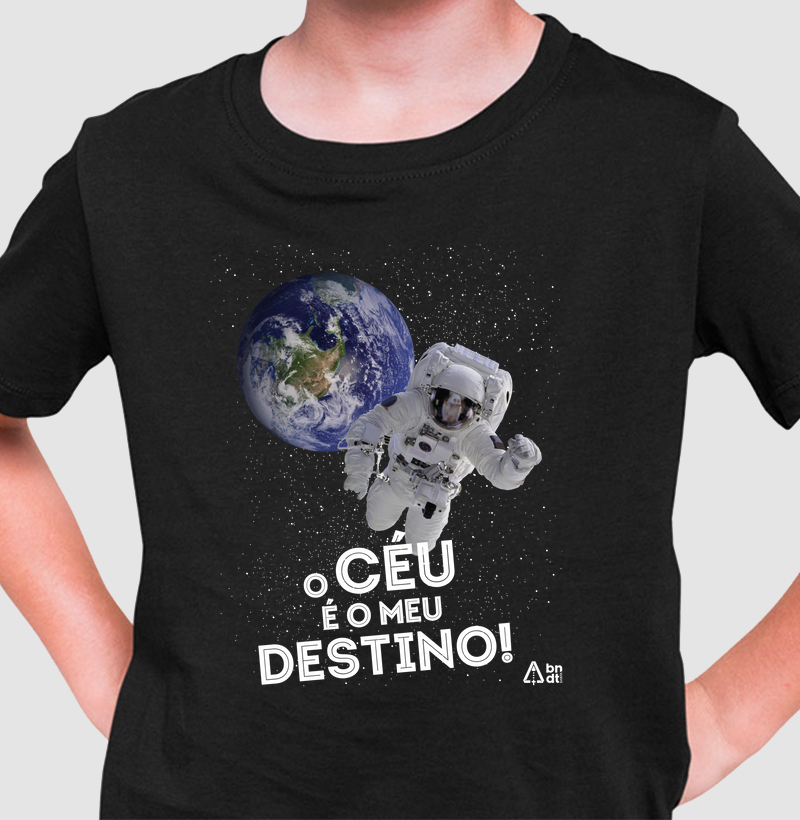 Camiseta Infantil O céu é o meu destino