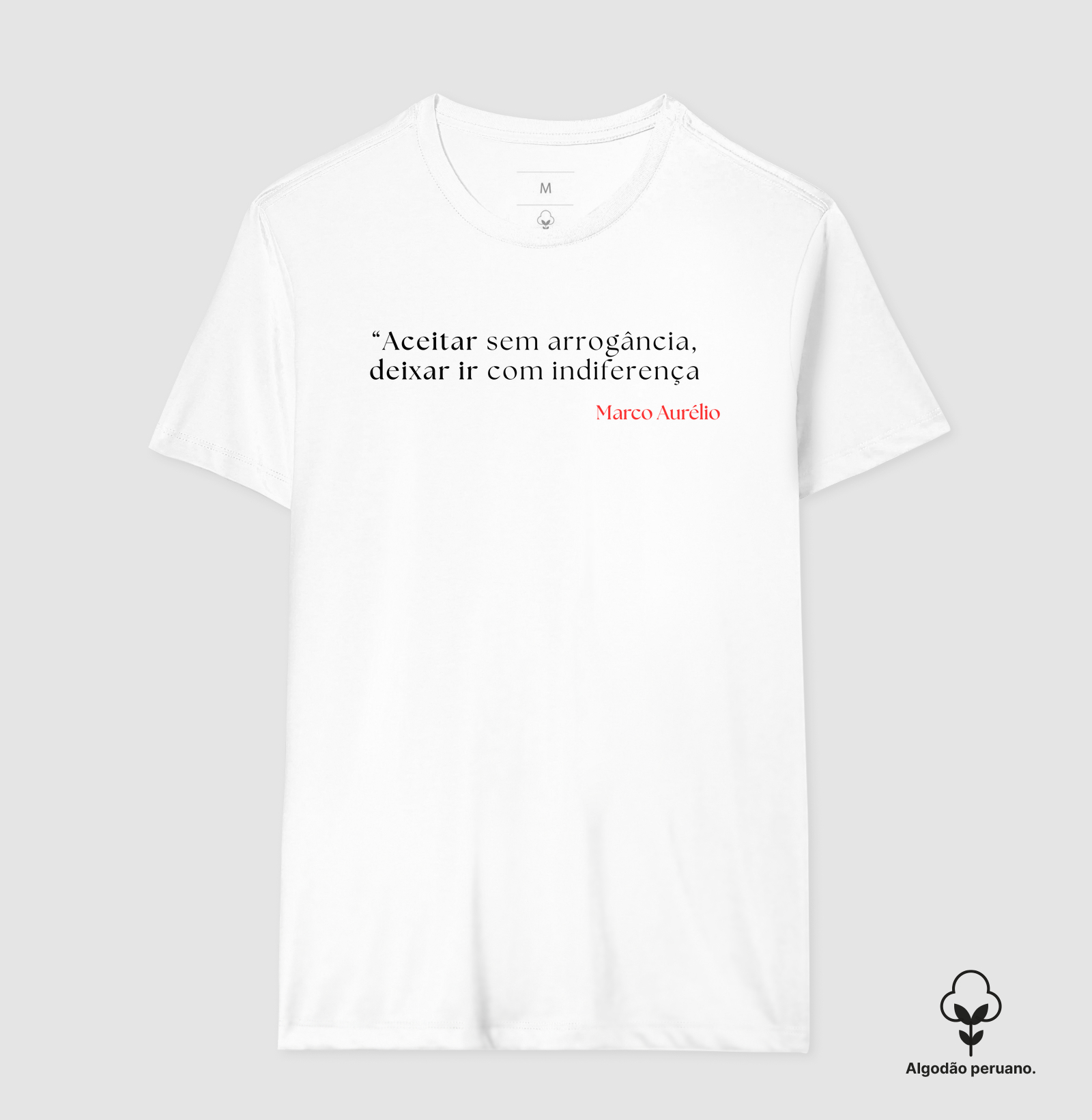 Camiseta em Algodão Peruano Marco Aurélio