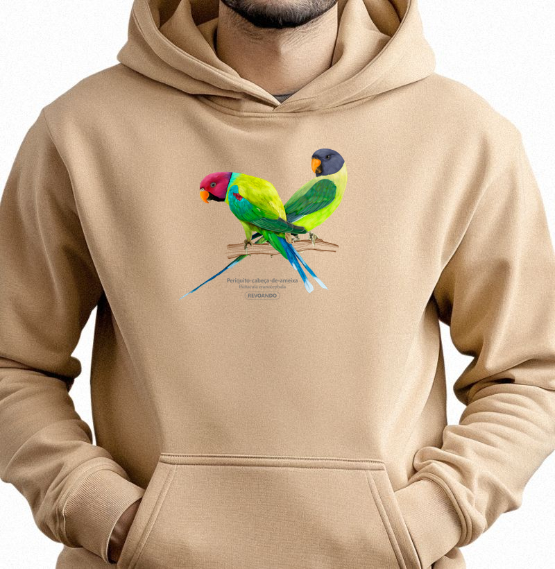 Love Friends - Periquito-cabeça-de-ameixa - Moletom Hoodie
