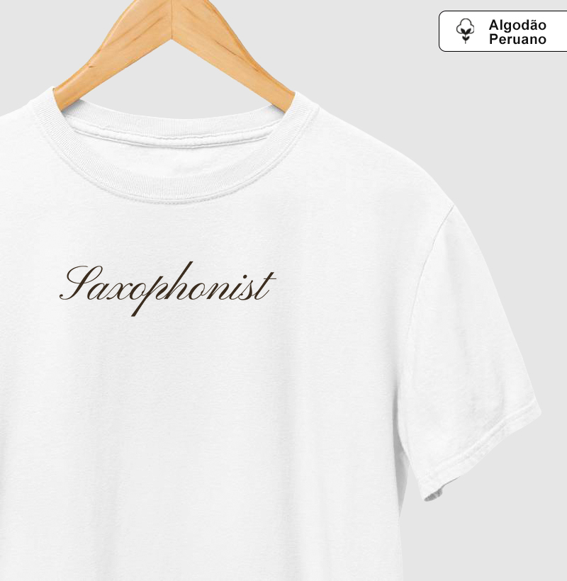 Camiseta Algodão Peruano Saxophonist 
