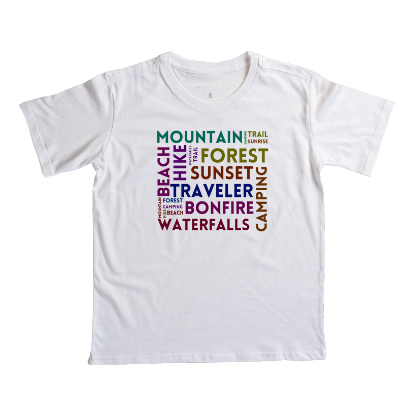 Mountain, hike and trail - tag cloud