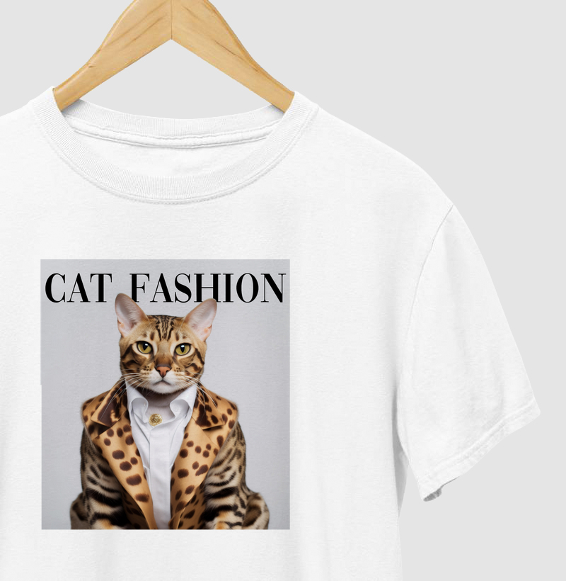 Camiseta fashion terno gato bengal