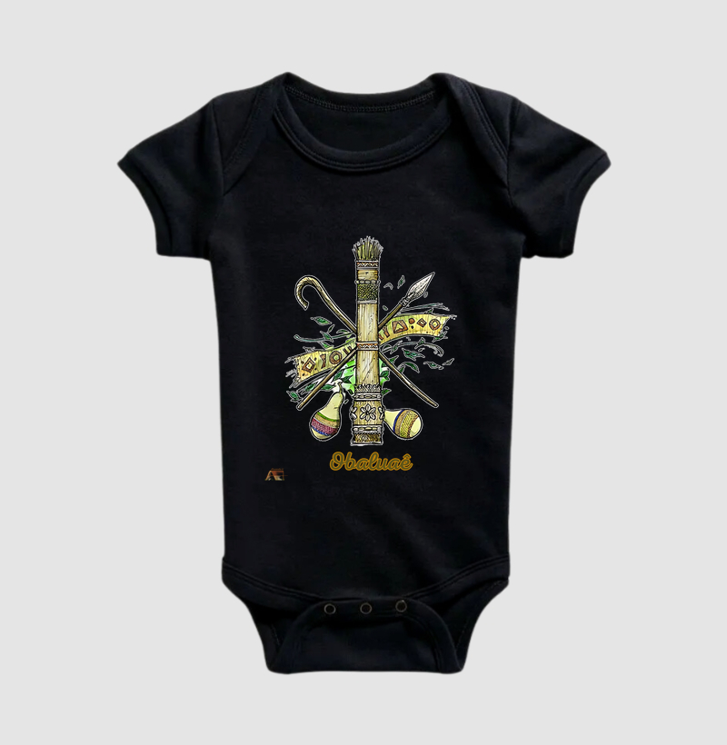 Camiseta Aruanda ê Armas de Obaluayê Cura e Poder em 100% Algodão