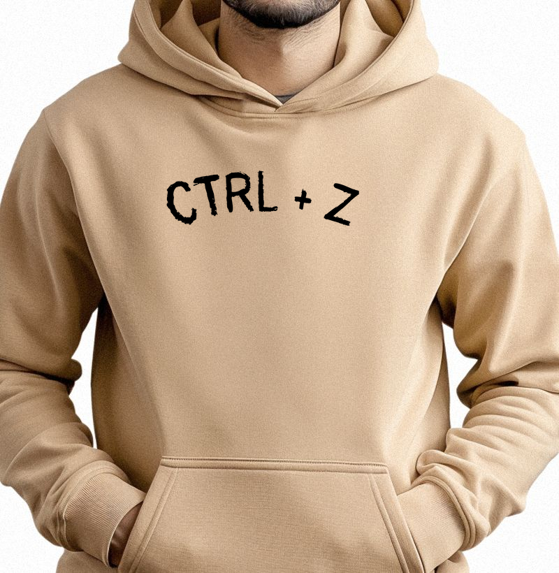 CTRL + Z: Moletom com Bolso - Estilo Geek para Quem Sabe Recomeçar