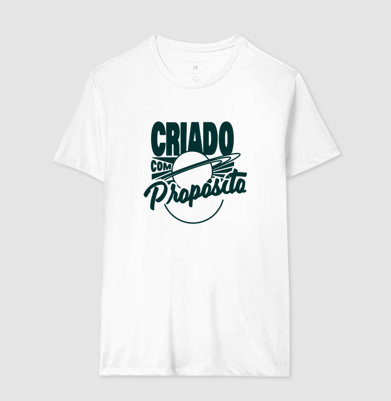 Camiseta Criado com Propósito - Branca