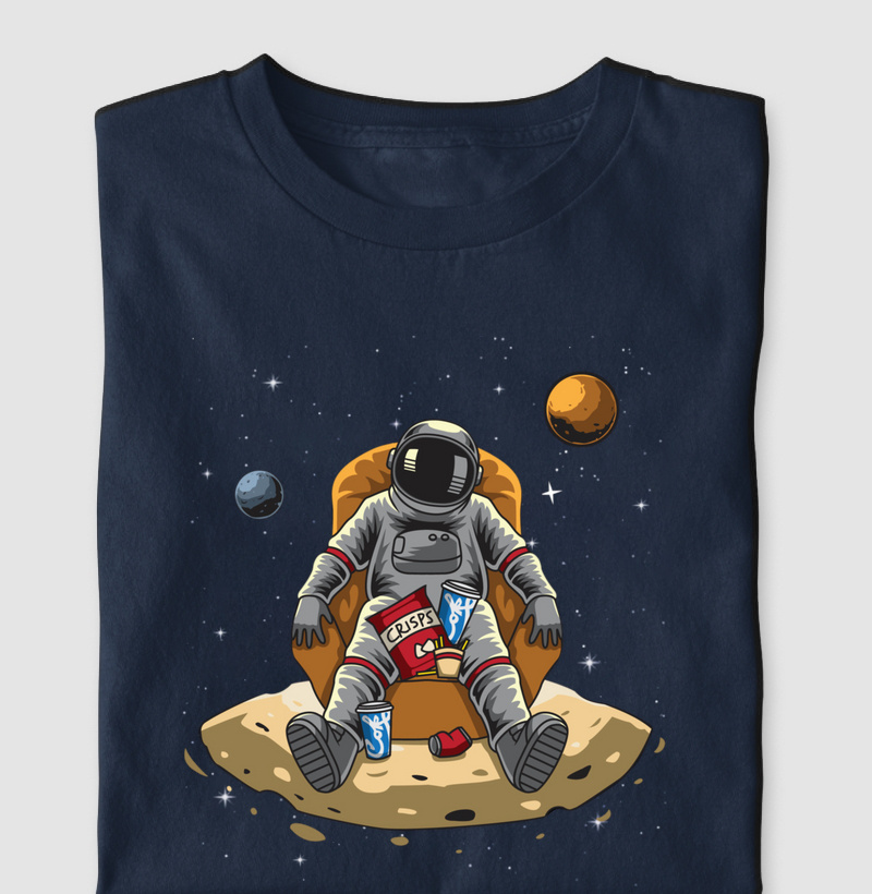ASTRONAUTA SENTADO NA LUA
