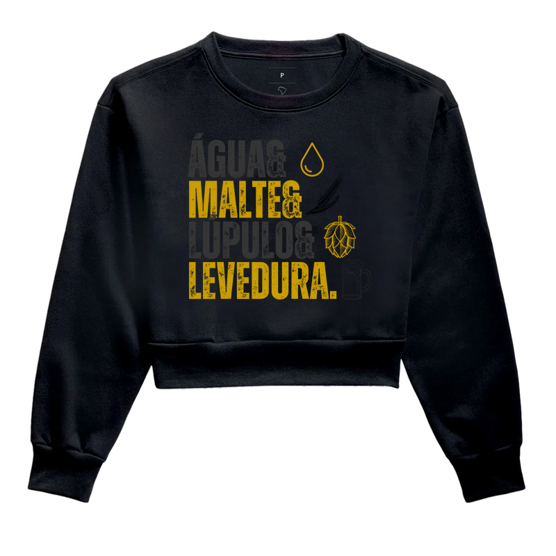 Estampa Água, Malte, Lúpulo, Levedura - A Essência da Cerveja em Quatro Elementos