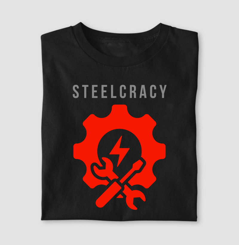 CAMISETA STEELCRACY - ESTILO STEAMPUNK, DIESELPUNK