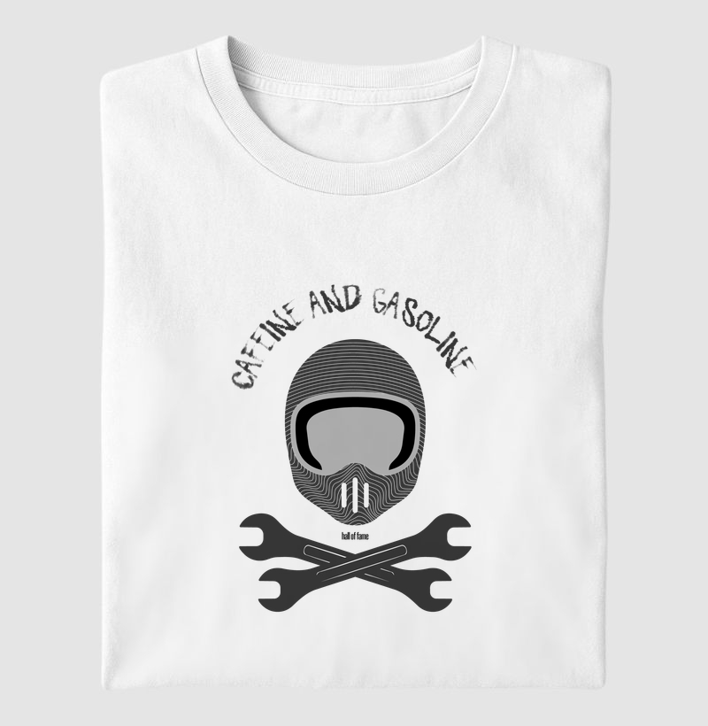 Camiseta estampada hall of fame capacete map