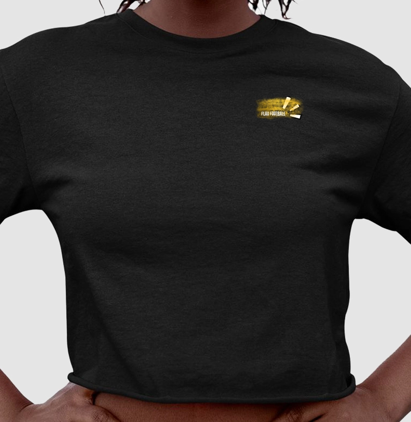 Camiseta cropped "FlagFootball Golden Dust"