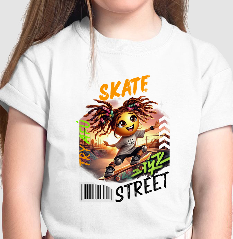 🔥 Camiseta Oversized Estampa Exclusiva "Try Afú Skate Street Try" – Conforto, Estilo e Atitude! 🔥