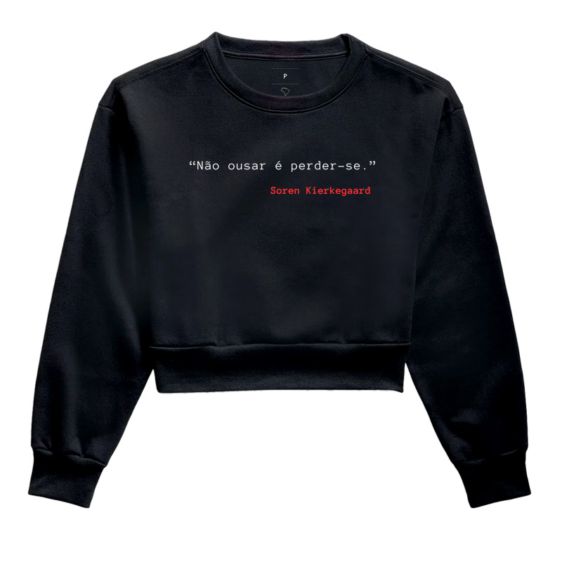 Cropped Moletom Soren Kierkegaard Perder-se