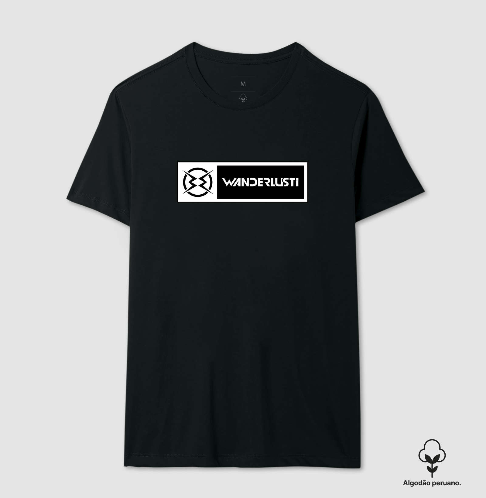 Camiseta de Algodão Peruano Tag WANDERLUSTI