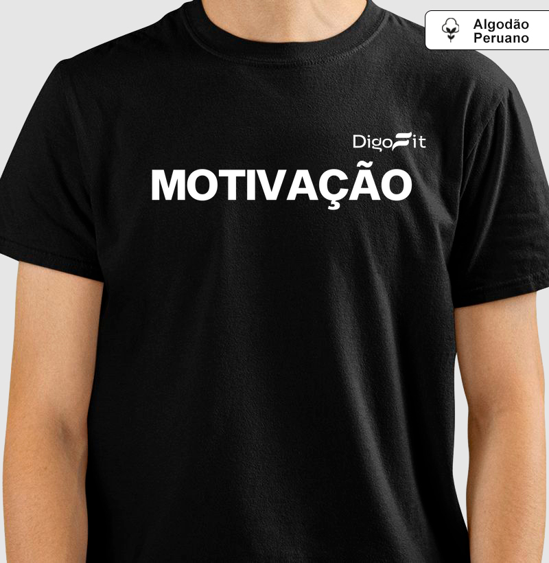 CAMISETA ALGODÃO PERUANO ACADEMIA MOTIVAÇÃO