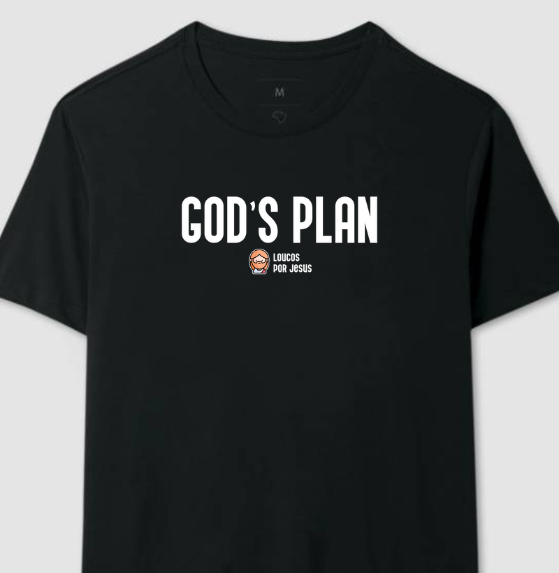 Camiseta Cristã | God's Plan - Loucos Por Jesus 