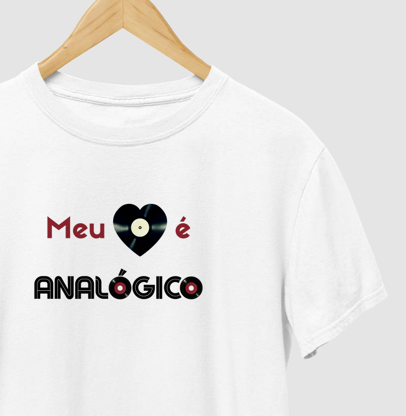 MEU CORAÇÃO É ANALÓGICO - Vermelho e Preto