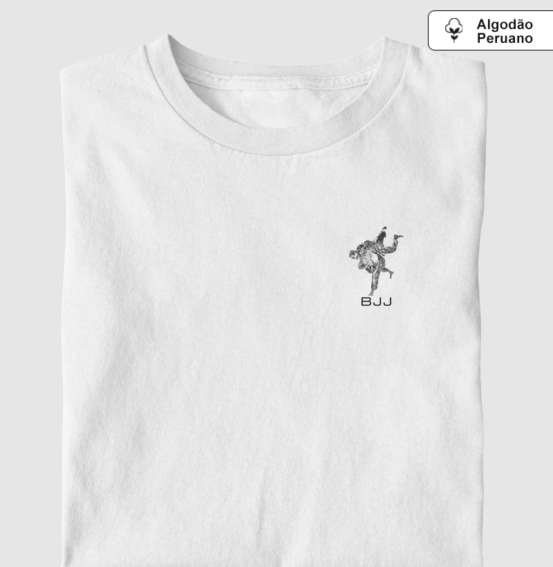 Camiseta BJJ Queda minimal - Algodão peruano