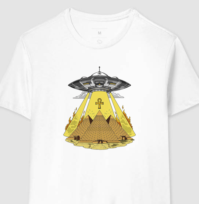 Camiseta - Quem Contruiu as Piramides