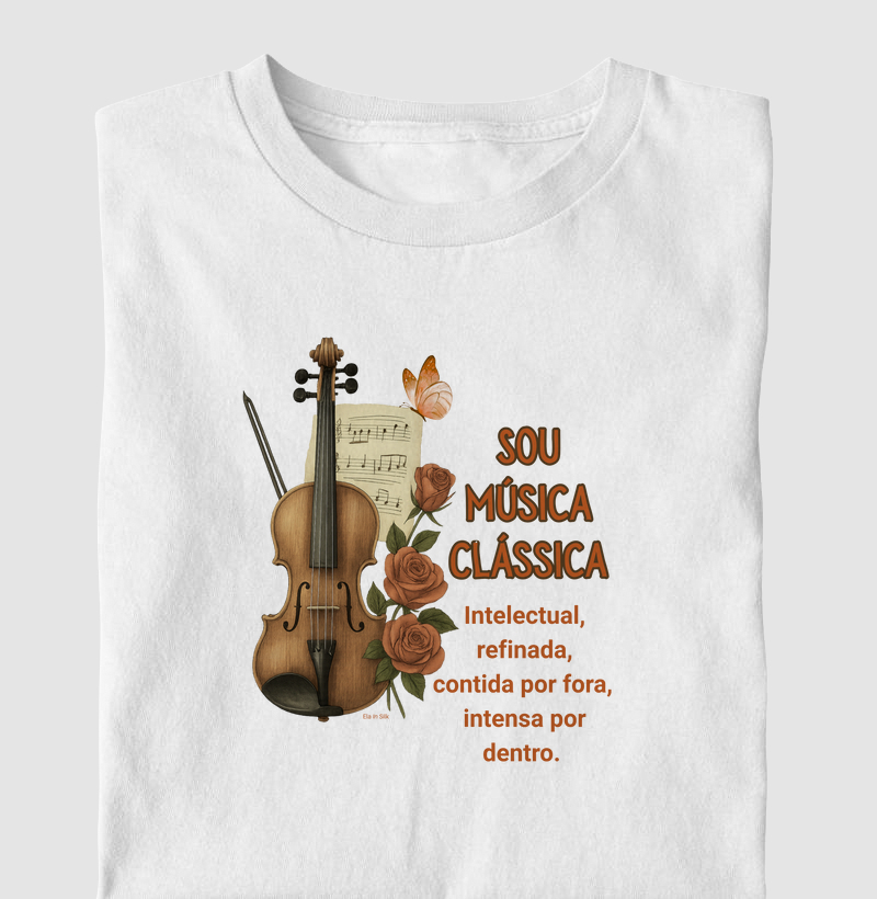 Sou Música Clássica - estampa artística