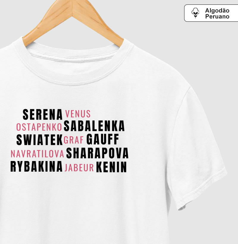 Lendárias e Contemporâneas - Tennis Feminino - Algodão Premium Peruano