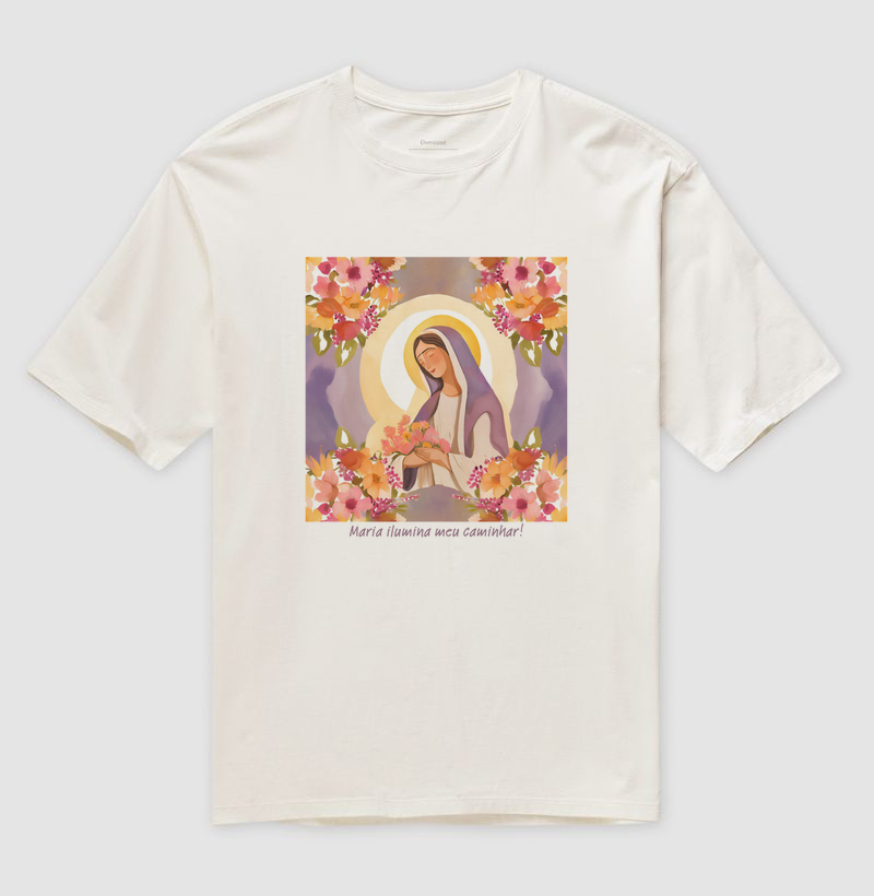 Camiseta Maria ilumina meu caminhar