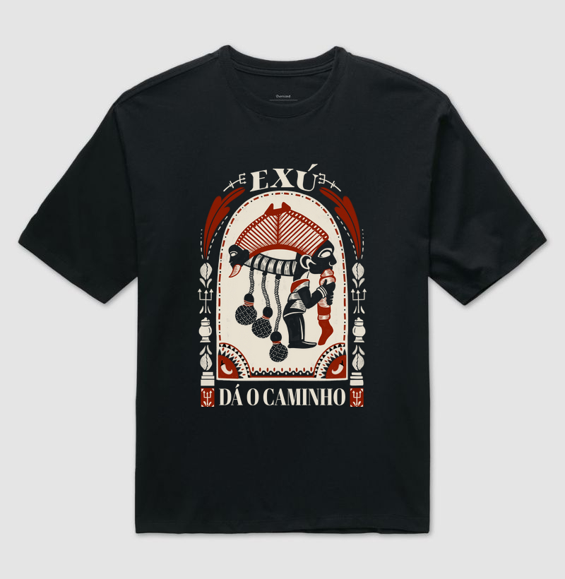 Camiseta Oversized - Exú dá o caminho