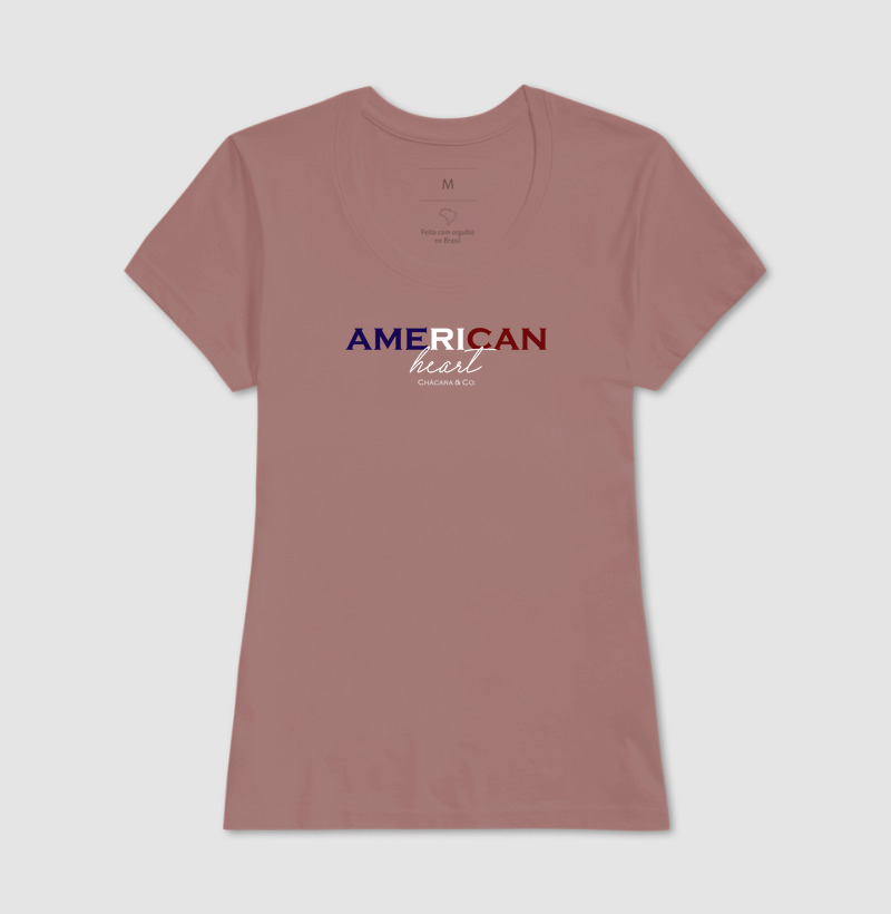 Camiseta feminina - American heart
