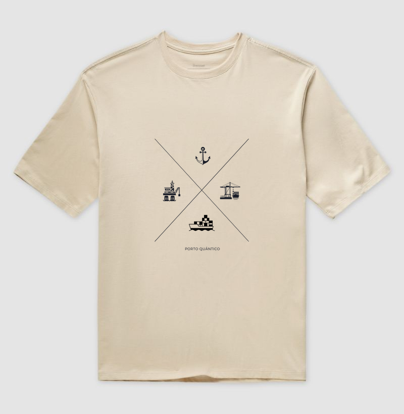 Camiseta Oversized Unissex 100% Algodão - Forças do Mar