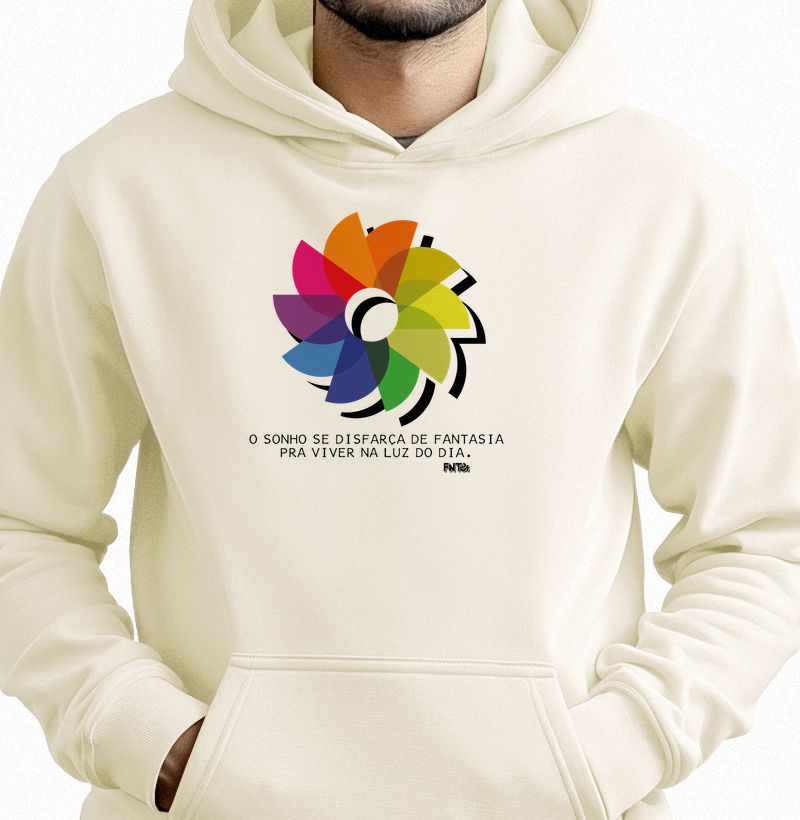 MOLETOM HOODIE SLIM "DIA" / FLOR DO SOL