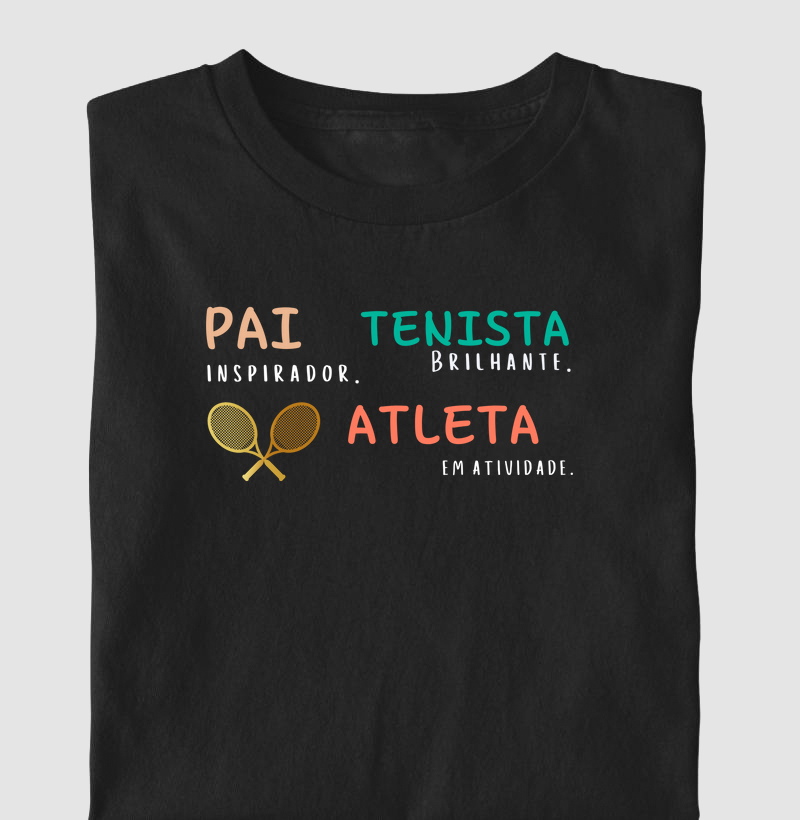 Pai, tenista brilhante, atleta em atividade