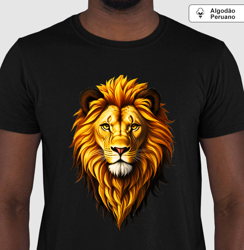 Camiseta Algodão Peruano Leão Imperial