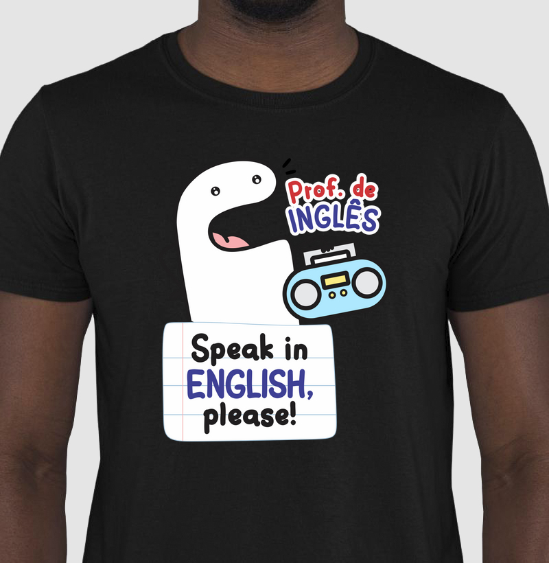 Camiseta professor divertido inglês 