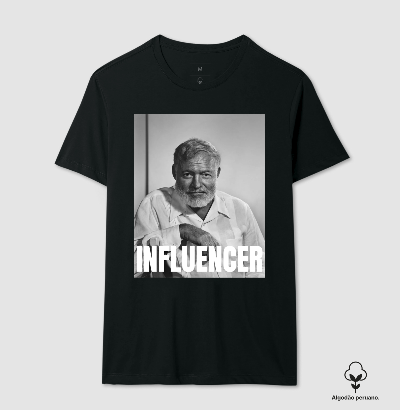 Camiseta Algodão Peruano - Influencer Hemingway