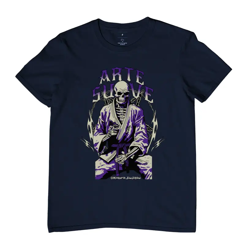 Camiseta Jiu Jitsu - Caveira Arte Suave 