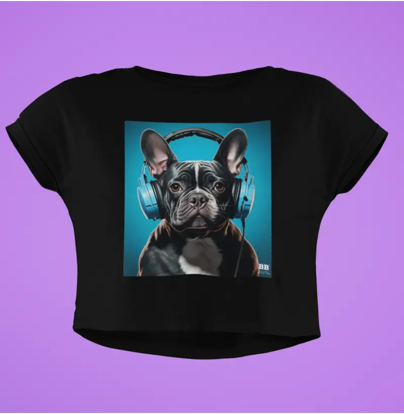 Camiseta Cropped Bulldog Frances "Dj Late Jante II"