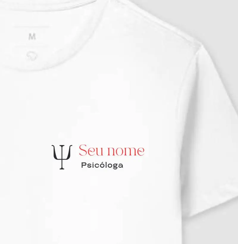 Camiseta de psicologia com seu nome 