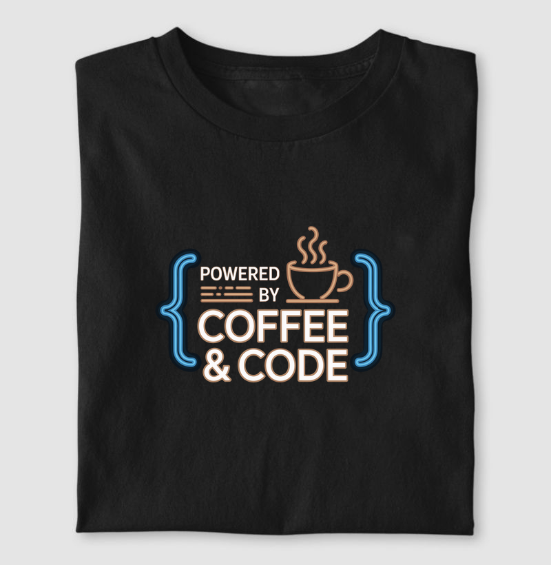 Camiseta Powered by Coffee & Code I (DEV)