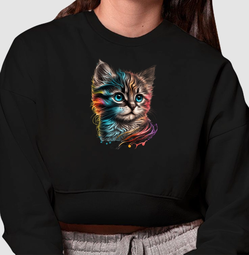 Little Cat - Moletom Crooped
