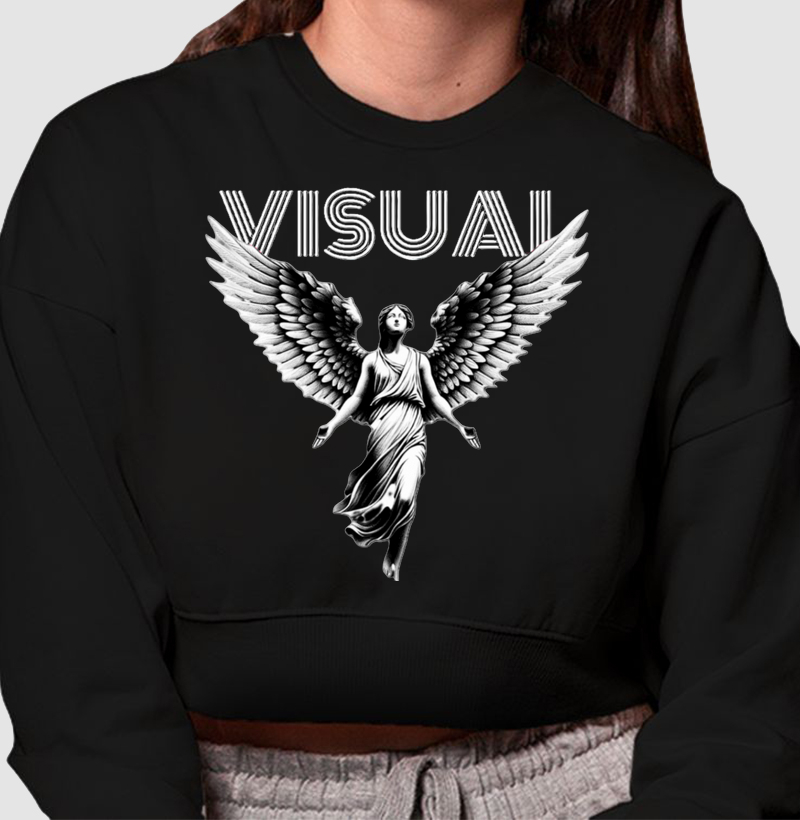 Cropped Moletom  Visual AG - Black
