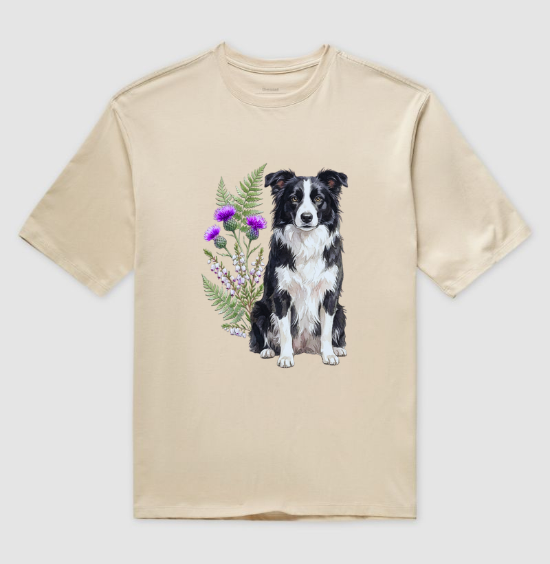 Border Collie Floral Equilíbrio