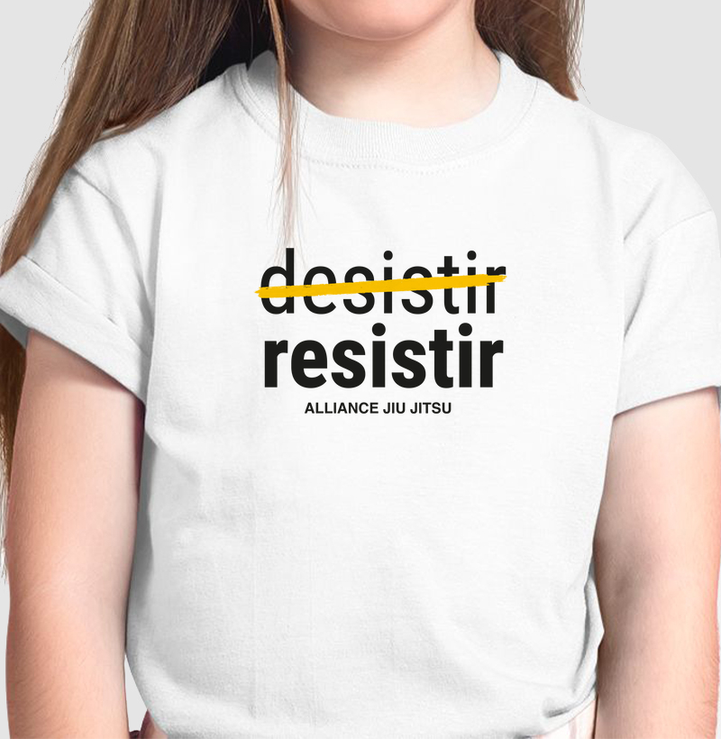 Camiseta Infantil Resistir I Branco