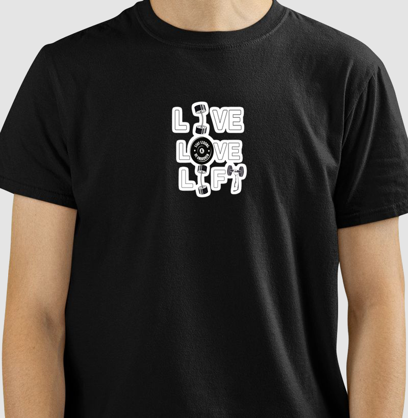 Camiseta Live, Love and Lift